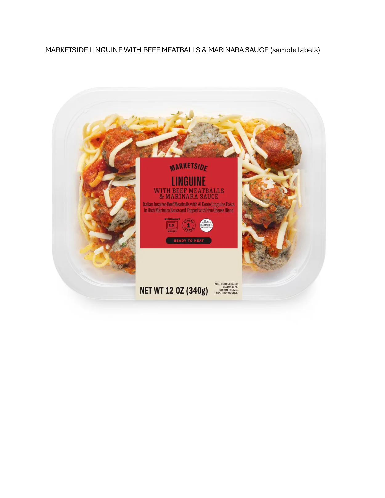 Marketside Linguine With Beef Meatballs & Marinara Sauce