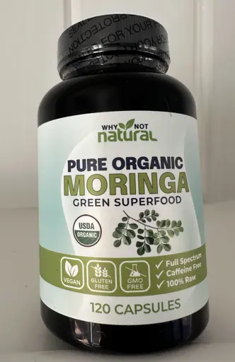 Why Not Natural Pure Organic Moringa Green Superfood Capsules